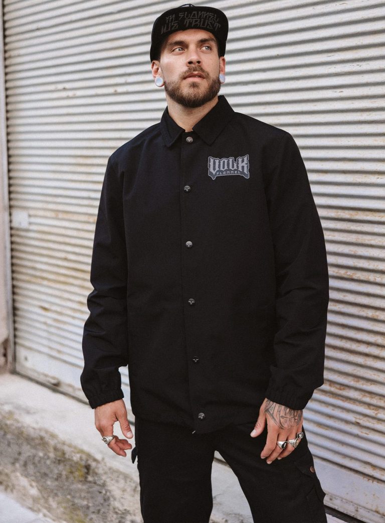 SANTA MUERTE Veste Coach Noire